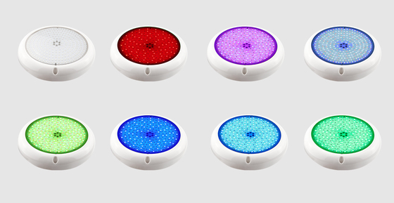 ไฟ LED สระว่ายน้ำเปลี่ยนสี RGB หลายสีติดตั้งบนพื้นผิว