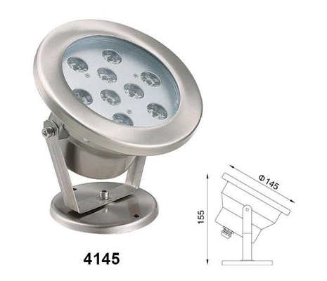 ไฟส่องเฉพาะจุดใต้น้ำ 145x155 มม. ไฟ LED ใต้น้ำแรงดันต่ำ 9 วัตต์