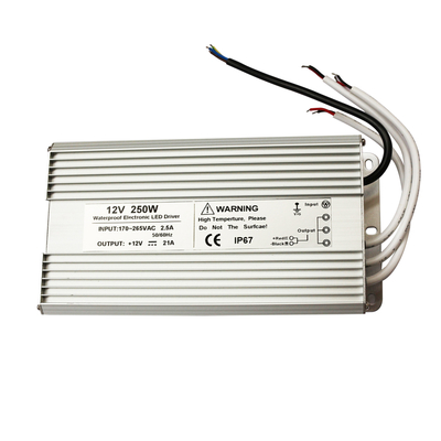 ทนทาน 120V 220V แหล่งจ่ายไฟ LED กันน้ำ IP67 วัสดุพลาสติกอลูมิเนียม
