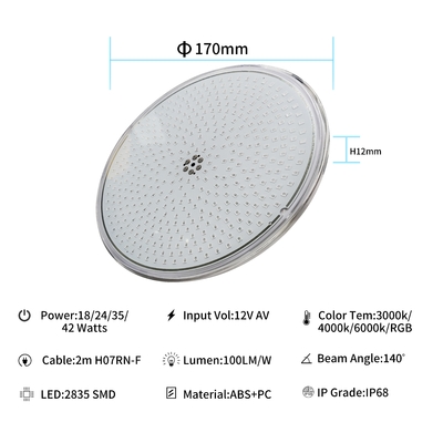 RF-003B-252 ไฟ LED PAR56 RGB Slim Pool IP68 สำหรับ Astral